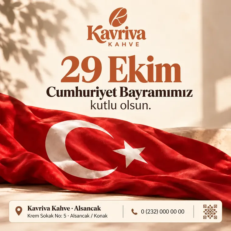 Alsancak mağazasının Keripi ile hazırlanan 29 Ekim paylaşımı