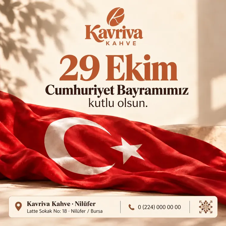 Nilüfer mağazasının Keripi ile hazırlanan 29 Ekim paylaşımı