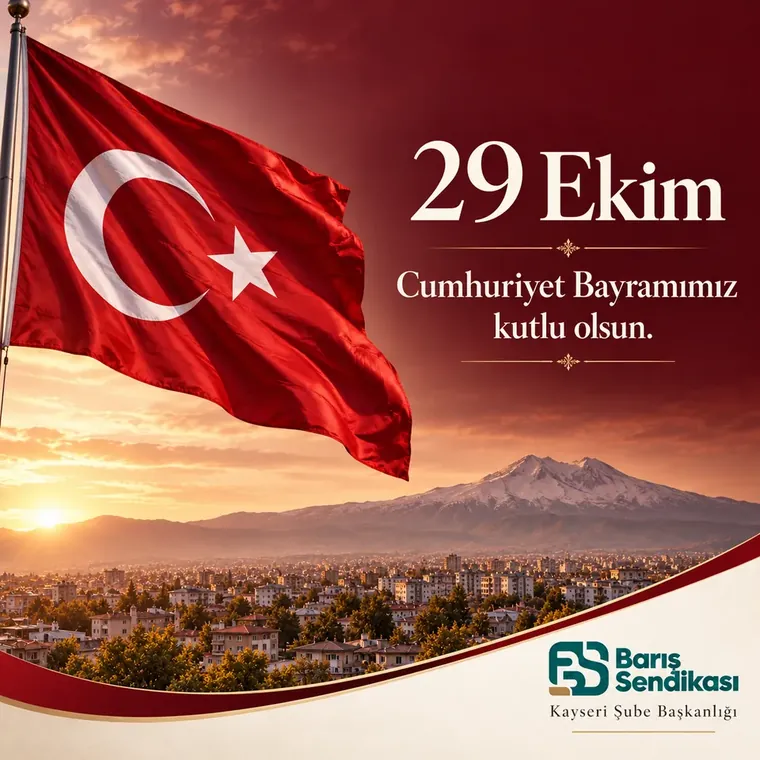 Kayseri şubesinin kendi yaptığı 29 Ekim paylaşımı